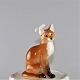 Siddende ræv i porcelænStemplet Made in USSRHøjde 12,5 cmBredde 8 cmdyremotiv, dyr, ...
