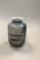 Bing og Grøndahl Art Nouveau vase med sø og båd No 8830 - 463