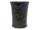 Just Andersen diskometal, vase med motiv af figurer på siden. Designnummer 2337.Højde ...