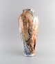 Arabia, Finland. Stor art deco vase i glaseret fajance. Smuk marmoreret glasur. ...