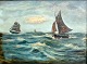 Luckmann, A. E 
(19./20. årh): 
Skibe på havet. 
Olie på lærred. 
Signeret. 60 x 
80 cm. 
Indrammet: ...