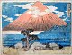 Hiroshige, Ando (1797 - 1858) Japan: Station Hara. Tr&aelig;snit - koloreret.&nbsp;16 x 20,5 ...