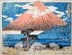 Hiroshige, Ando 
(1797 - 1858) 
Japan: Station 
Hara. 
Tr&aelig;snit - 
koloreret.
&nbsp;
16 x 20,5 ...