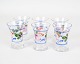 6 snapseglas, håndmalet blomster dekoration,1930
Flot stand
