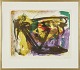 Asger Jorn 
litografi, 
signeret.
No 3/75, 
dateret 67.
Fra serien 
"Kopfbisfuss". 
Edition Erke 
...