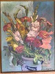 Ludvig Jacobsen 
(1890-1957):
Saltglasurskrukke 
med asters, 
gladiolus og 
krysantemer.
Olie på ...