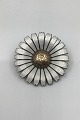 A. Michelsen Forgyldt Sterling Sølv Marguerit Broche (Guilloche)