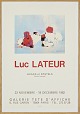 Fransk kunstner Luc Lateur.Litografisk udstillingsplakat fra 1982.Gallerie Tete de'Affiche , ...