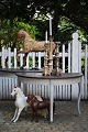 Swedish 19th century console table in gray painted wood with a black top and a 
really nice patina.....