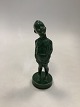 Ipsens Enke Grøn Figur af Dreng No 925Måler 19cm / 7.48 inch