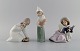 Lladro, 
Spanien. Tre 
porcelænsfigurer.
 1970/80'erne. 
Største måler: 
15 x 14 cm.
I flot ...