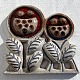 Bornholm 
ceramics, 
Søholm, Relief 
with flowers, 
#3563, 34cm 
wide, 33cm 
high, Design 
Noomi ...