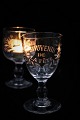 Gammelt fransk 
Souvenir 
vinglas med 
graveret skrift 
Souvenir De La 
Féte. H:14cm. 
...