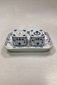 Royal 
Copenhagen Blue 
Fluted Plain 
Inkwell with 
tray No 127.  
Inkwells: 6,5 
cm x 6,5 cm ( 
...