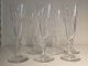 6 
champagnefløjter 
berlinois med 
facetslebet 
kumme og med 
rund kugle på 
stilk. Kuglet 
fod. ...
