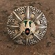 Stor militær orden af sølv med emalje,motiv med stjerne og ørn. Givetvis mellemøsten.Ø 7,5 cm.