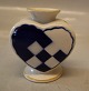 Aluminia Copenhagen Faience
Heart Vase Blue  7.5 cm  2231 Candlestick Royal Copenhagen