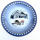 Bing & 
Grøndahl, 
Christmas set, 
Cake plate 
#3502 / 616, 
Christmas Pixie 
and dog, 17.5 
cm in ...