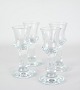 Tivoli glas fra Holmegaard med størrelse og brugt som snapse glas. H:12  Dia:4