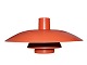 Poul Henningsen, orange PH 4/3 loftslampe med fatning, ledning og bunddækkeskærm.Diameter 40 ...