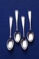 Old Danish silver flatware of 11L silver (687S), set of 4 tea spoons 13.5cm