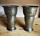 Par vaser i tin fra Hans Peter Hertz værksted. HPH overtog produktionen af emner produceret i ...