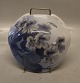 B&G Art Nouveau Vægvase med blå blomster ca 16 x 16.5 cm Signeret CN Clara Nielsen  Bing & ...