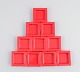 ASA, Germany. A 
collection of 
ten small 
square ceramic 
bowls.
Late 1900s.
Measuring: D 
6.0 cm. ...