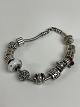 Vintage Pandora armbånd med charms og mellemled, 925 sterlingsølv.Længde: Cirka 20 ...