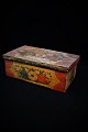 Old Swedish painted wooden box with lid and fine patina...