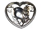 Georg Jensen sterlingsølv, hjerteformet broche med due.Dessinnummer 239.Denne er ...