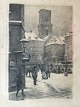 Peter 
Tom-Petersen 
(1861-1926):
Gammel Torv i 
København med 
Vor Frue Kirkes 
tårn i 
baggrunden, ...