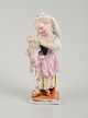 Meissen 
lignende 
stempel, pige 
med lam, sent 
1800-tallet.
I flot stand.
Stemplet.
Første ...
