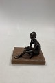 Royal 
Copenhagen S. 
G-Kelsey Bronze 
Figurine af 
Siddende 
Balletdanserinde.
 Fra 1975. No. 
...