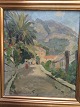 Aage Bernhard-Frederiksen (1883-1963):Parti fra Monte Carlo, Monaco 1921Olie på ...