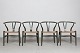 Hans J. Wegner (1914-2007)Set på 4 y-stole CH 24 fremstillet af grønlakeret træmed ...