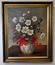 Westphal, Anna 
(1868 - 1950) 
Danmark: 
Blomster 
opstilling på 
et bord. Olie 
på lærred. 
Signeret ...