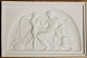Antik platte i bisquit af Bertel Thorvaldsen (1770-1844): "Amor hos Bacchus" (Vinteren). Skabt i ...