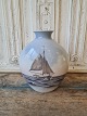B&G vase dekoreret med sejlbåd No. 8779 - 506, 1. sorteringHøjde 24 cm.