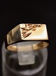 10 karat guld ring størrelse 65 i moderne design fra juveler Herman Siersbøl København emne nr. ...