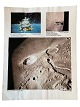 Originalt NASA farveoffsetfotografi fra Apollo 15 månelandingen i juli-august 1971. Øverst til ...