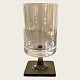 Rosenthal glas, Berlin, Klar med røgfarvet fod, Portvin, 9,5cm høj, 4,5cm i diameter, Design ...