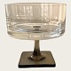 Rosenthal glas, Berlin, Champagneskål, Klar med røgfarvet fod, 9,5cm høj, 9cm i diameter, Design ...