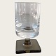 Rosenthal glas, Berlin, Klar med røgfarvet fod, Snaps, 7cm høj, 4cm i diameter, Design Georg ...