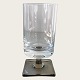 Rosenthal glas, Berlin, Hvidvin, Klar med røgfarvet fod, 17cm høj, 6cm i diameter, Design Georg ...