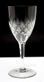 Lyngby glasværk, Antik glas med antik slibning og slebet stilk.Rødvin, høj. Højde ca. 18 cm. ...