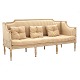 Gustaviansk sofabænk dekoreret med bl.a. stiliseret bladværk og løvehovederSverige ca. år ...