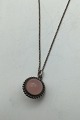 Georg Jensen Sterling Silver Pendant No. 9C (Pink Quartz)