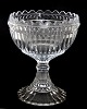 Iittala, 
Finland, 
Marimekko, Skål 
på fod, opsats 
i klar presset 
glas. Højde 15 
cm. Øverste ...