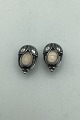 Georg Jensen Sterling Silver Ear Clips 2003 (Rose Quartz)